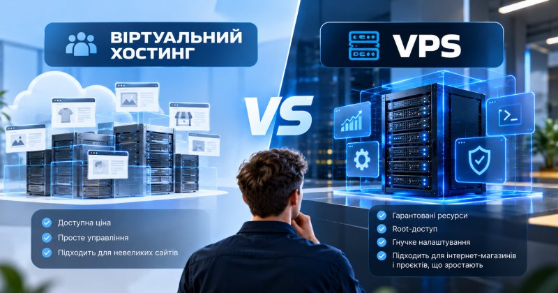 VPS чи віртуальний хостинг: що обрати для сайту